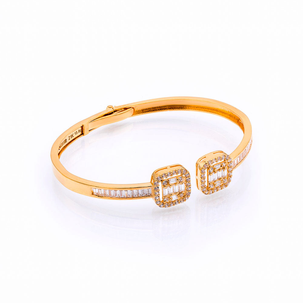 Gold Deco Baguette Bracelet