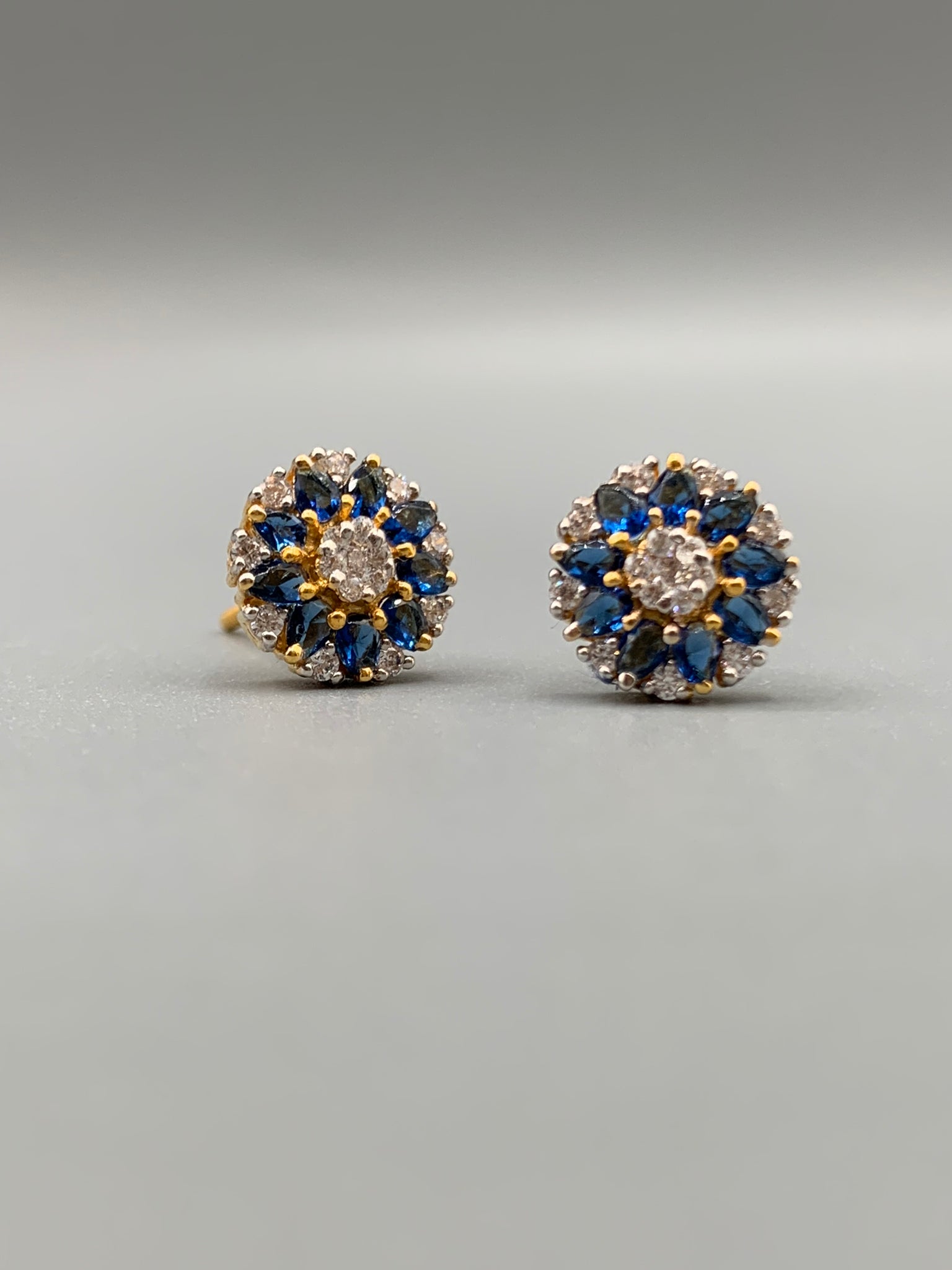 Royal Bloom Sapphire Earrings