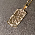 Gold 4 Qul Calligraphy Pendant