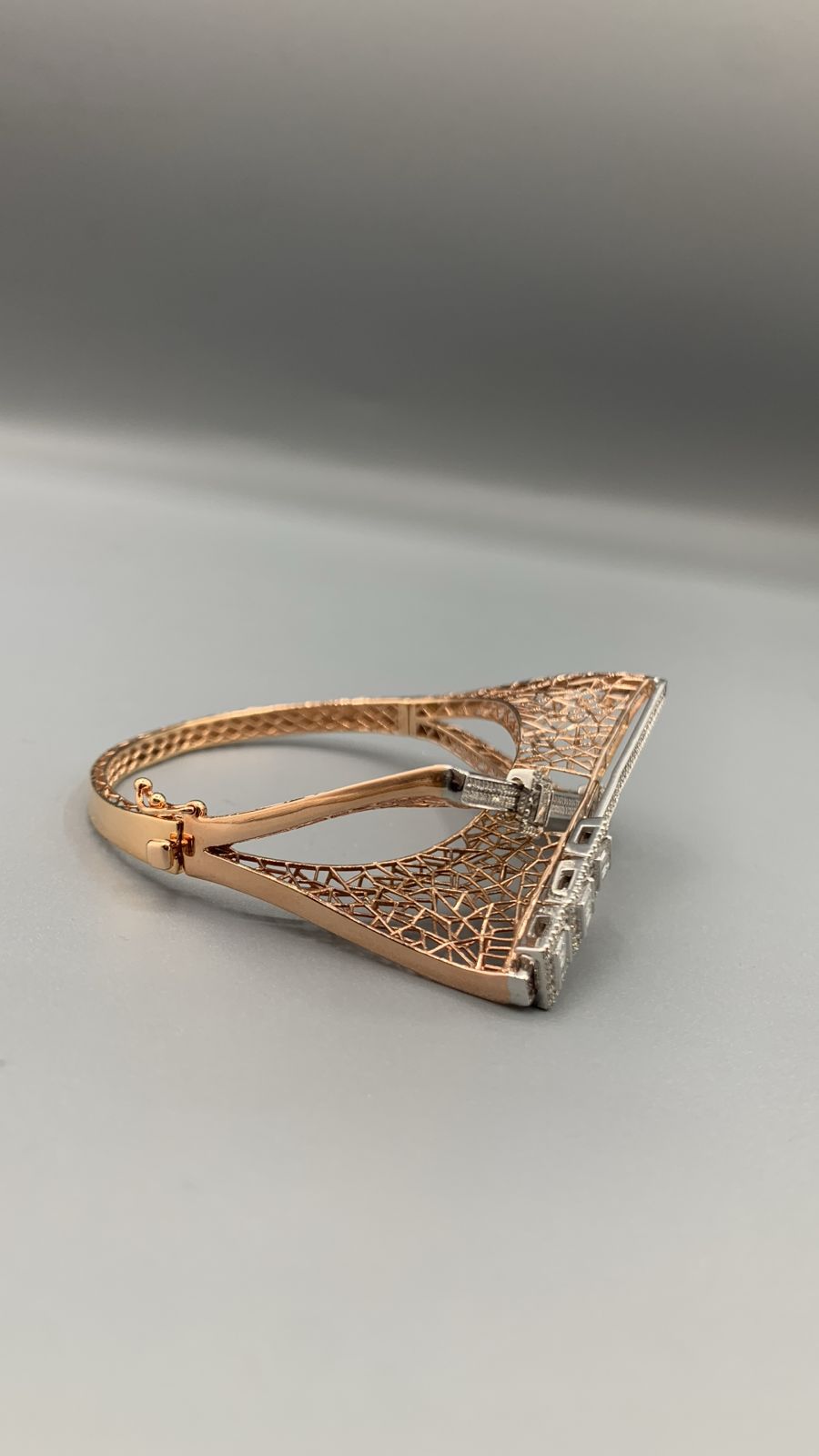 Rose Gold Eiffel Tower-Inspired Bracelet